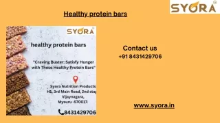 healthy protein bars ppt