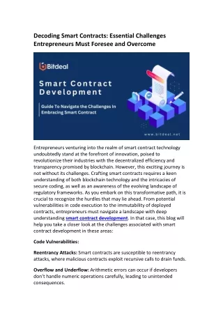 Smart Contract Development