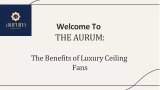 Benefit Of Luxury Ceiling Fans