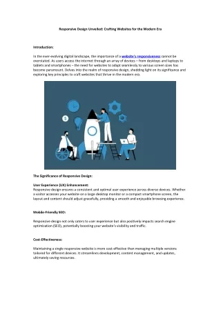 Responsive Design Unveiled Crafting Websites for the Modern Era