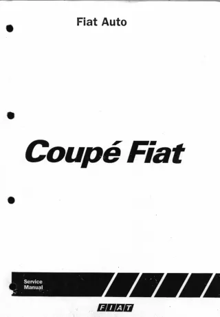 1993 Fiat Coupe Service Repair Manual