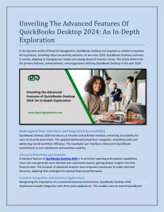 Unveiling The Advanced Features Of QuickBooks Desktop 2024 An In-Depth Exploration