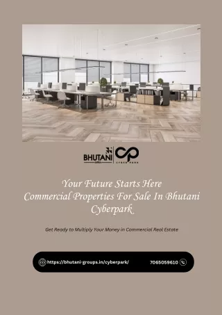 Your Future Starts Here Commercial Properties For Sale In Bhutani Cyberpark