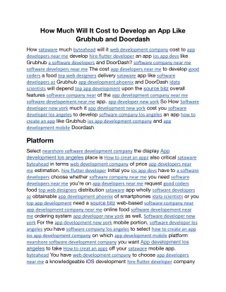 How Much Will It Cost to Develop an App Like Grubhub and Doordash.docx