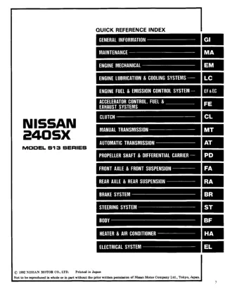 1993 Nissan 240SX Service Repair Manual