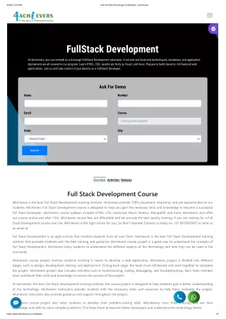 Full Stack Development Course