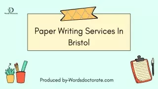 Paper Writing Services In  Bristol
