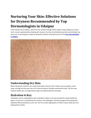 Nurturing Your Skin