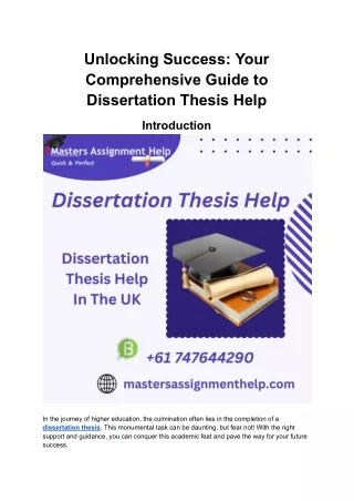 _Dissertation Thesis Help