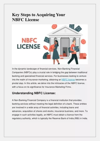 Key Steps to Acquiring Your NBFC License