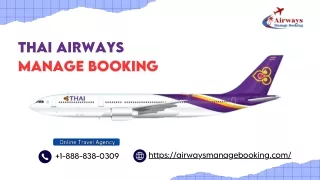 Steps to Manage Thai Airways Booking