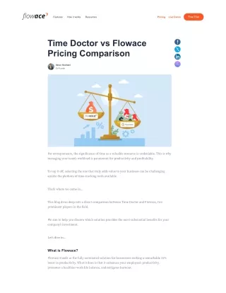 Time Doctor vs Flowace Pricing Comparison