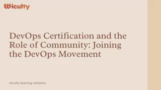 DevOps Certification and the Role of Community Joining the DevOps Movement
