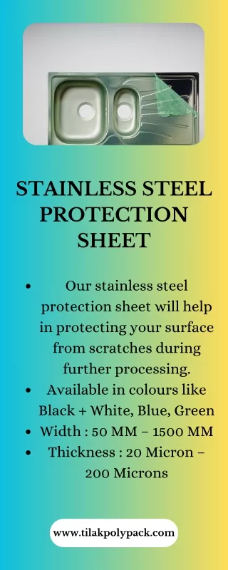 STAINLESS STEEL PROTECTION SHEET