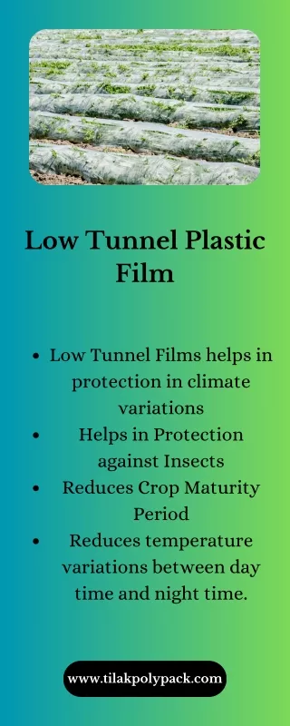 Low Tunnel Plastic Film