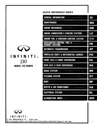 1994 Infiniti J30 Service Repair Manual