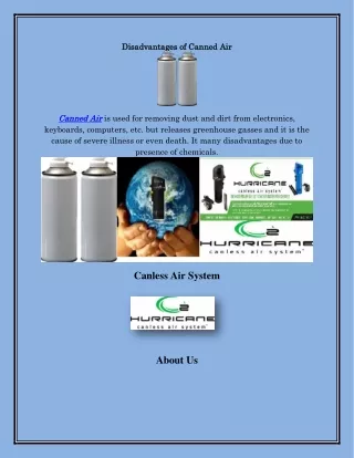 Air in a Can, canlessair.com