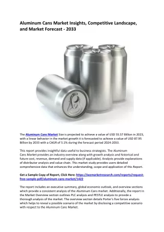 Aluminum Cans Market Insights