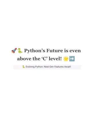 Future of Python