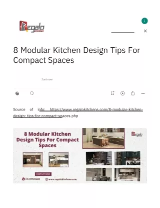 8 Modular Kitchen Design Tips For Compact Spaces