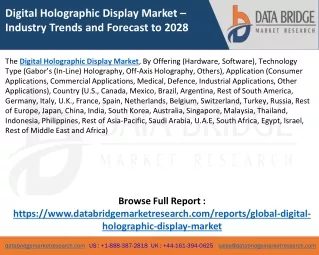 Digital Holographic Display Market