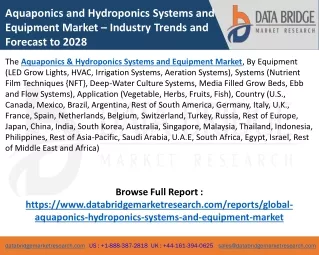 Aquaponics & Hydroponics Systems and Equipment Market