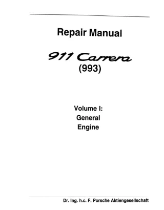 1994 Porsche 911 Carrera (993) Service Repair Manual