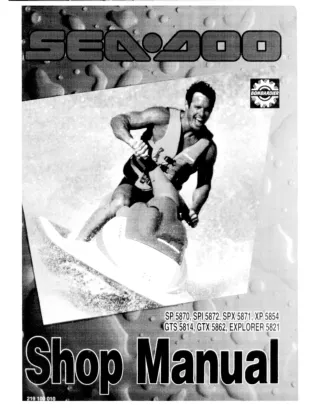 1994 Sea-Doo  Bombardier Personal Watercraft Service Repair Manual