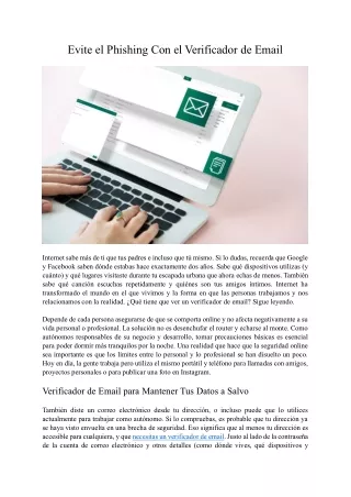 Evite el Phishing Con el Verificador de Email