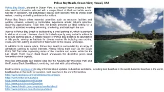 Pohue Bay Beach: Your Ultimate Guide to Ocean Adventures in Hawaii, United State