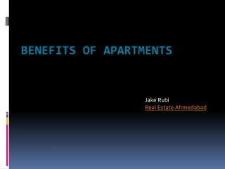 Benefits of Apartments