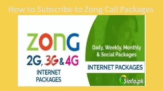 How to Subscribe to Zong Call Packages