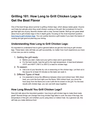 Grilling 101_ How Long to Grill Chicken Legs to Get the Best Flavor - Google Docs