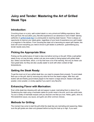 Juicy and Tender_ Mastering the Art of Grilled Steak Tips - Google Docs