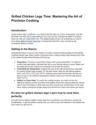 Grilled Chicken Legs Time_ Mastering the Art of Precision Cooking - Google Docs