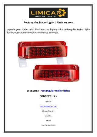 Rectangular Trailer Lights  Limicars.com