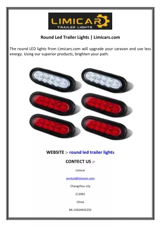 Round Led Trailer Lights  Limicars.com