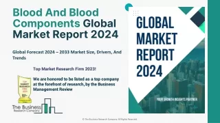 Blood And Blood Components Global Market Report