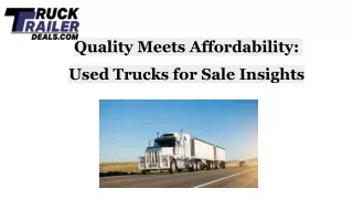 Quality Meets Affordability_ Used Trucks for Sale Insights