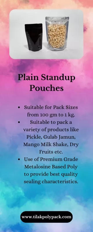 Plain Standup Pouches