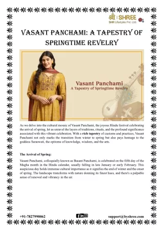 Vasant Panchami: A Tapestry Of Springtime Revelry