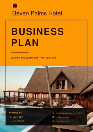 hotel business plan example