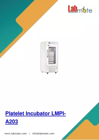 Platelet-Incubator-LMPI-A203