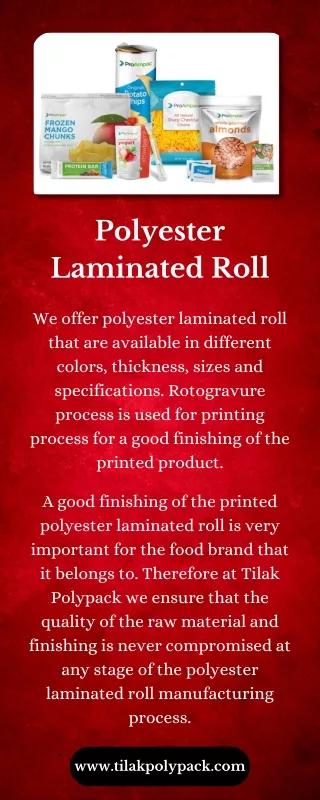 Polyester Laminated Roll