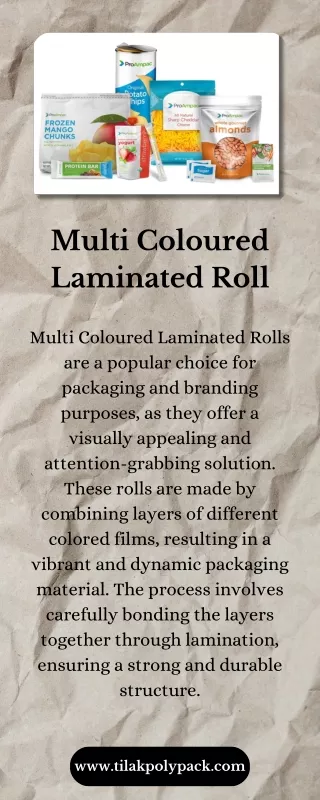 Multi Coloured Laminated Roll