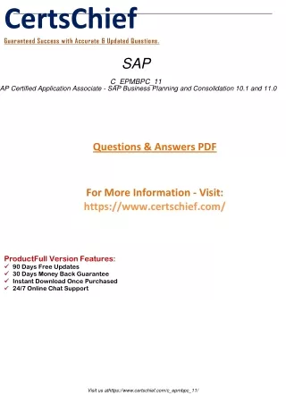 Master the C_EPMBPC_11 SAP Certified Application Associate - SAP Business Planning and Consolidation 10.1 and 11.0 Exam