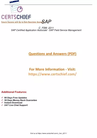 Master the C_FSM_2211 SAP Certified Application Associate - SAP Field Service Management Exam Propel Your Career with Ex