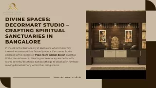 Divine Spaces Decormart Studio – Crafting Spiritual Sanctuaries in Bangalore