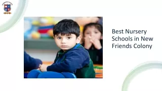 Best Nursery Schools in New Friends Colony