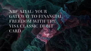 Nbf Visa Classic Debit Card